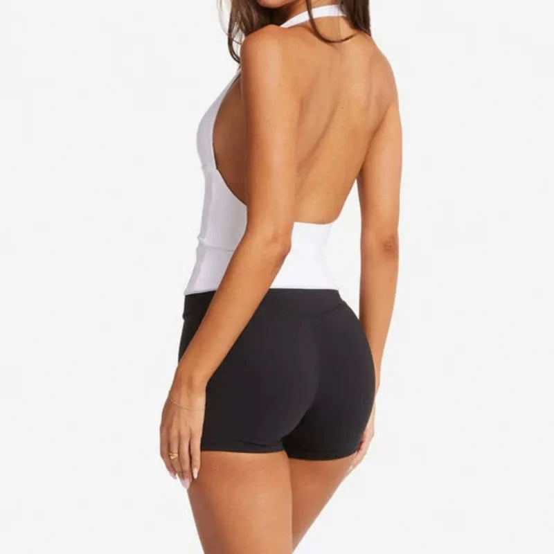 Woman Top Gym Impact Halter Top Clothes Chest Pad Yoga Tank Tops Push-up Sports Bra Fitness Workout Activewear Casual Vest