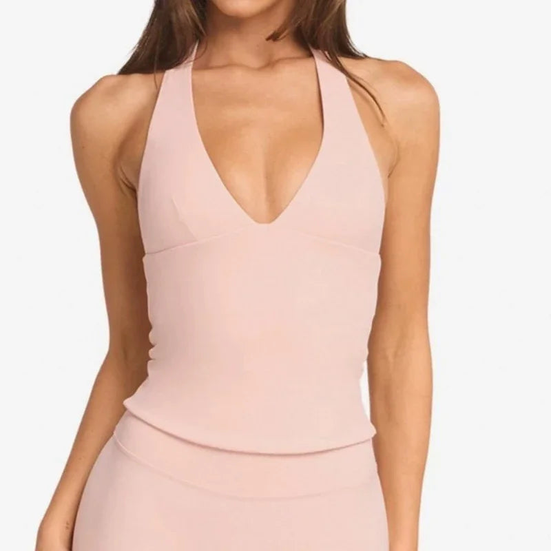 Woman Top Gym Impact Halter Top Clothes Chest Pad Yoga Tank Tops Push-up Sports Bra Fitness Workout Activewear Casual Vest