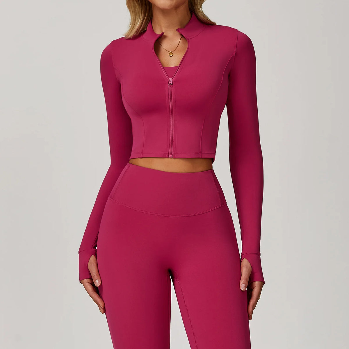 Custom LOGO Fitness Clothes Hip Lift Long Sleeve Exercise Set Gym Women's 4 Piece Yoga Set Gym Fitness Set