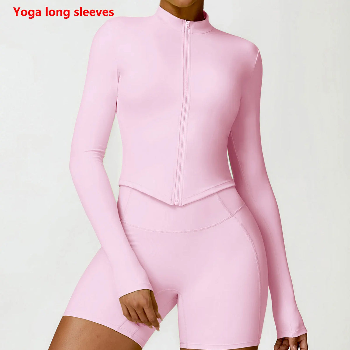 Women's Tracksuit Zipper Jacket Slim Fit Long Sleeved Fitness Coat Yoga Crop Tops Gym Push Up Jacket Running Workout Sweatshirts