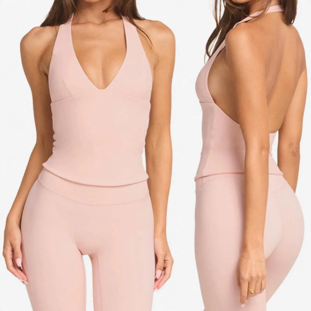 Woman Top Gym Impact Halter Top Clothes Chest Pad Yoga Tank Tops Push-up Sports Bra Fitness Workout Activewear Casual Vest