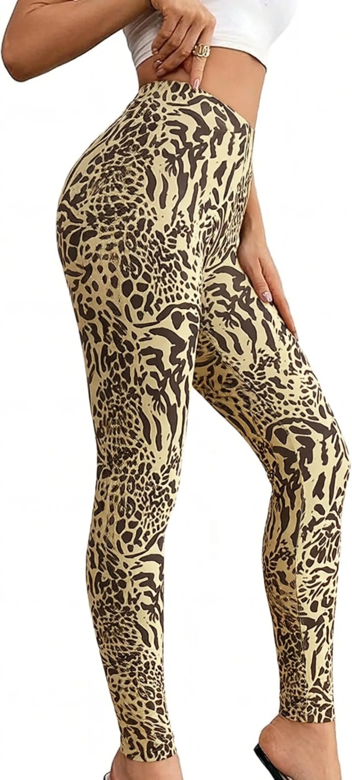 Women's High Waist Yoga Pants, Butt Lifting Wide Waistband Leggings, Adjustable Butt Lift Workout Trousers for Running Gym Fitne