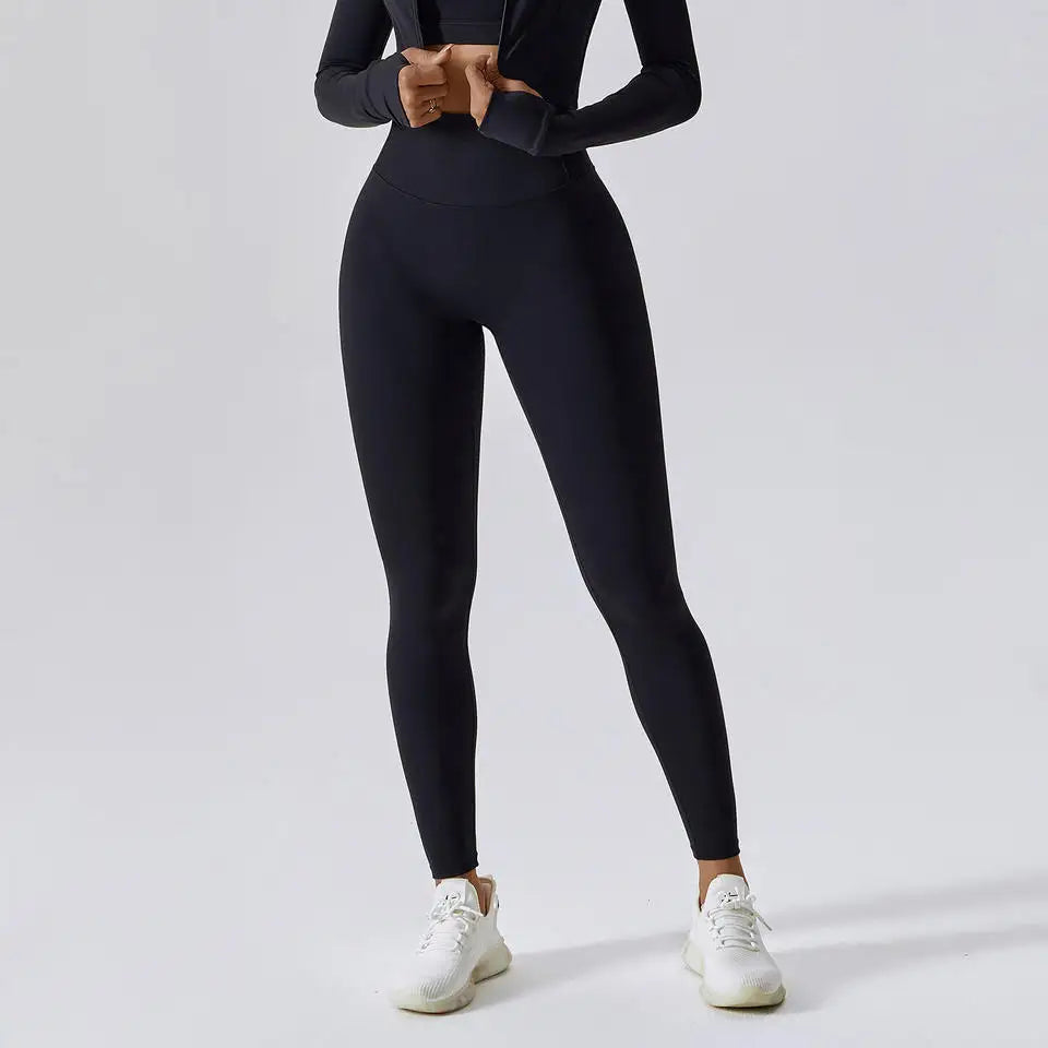 Custom LOGO Fitness Clothes Hip Lift Long Sleeve Exercise Set Gym Women's 4 Piece Yoga Set Gym Fitness Set