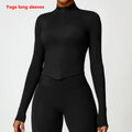 Women's Tracksuit Zipper Jacket Slim Fit Long Sleeved Fitness Coat Yoga Crop Tops Gym Push Up Jacket Running Workout Sweatshirts