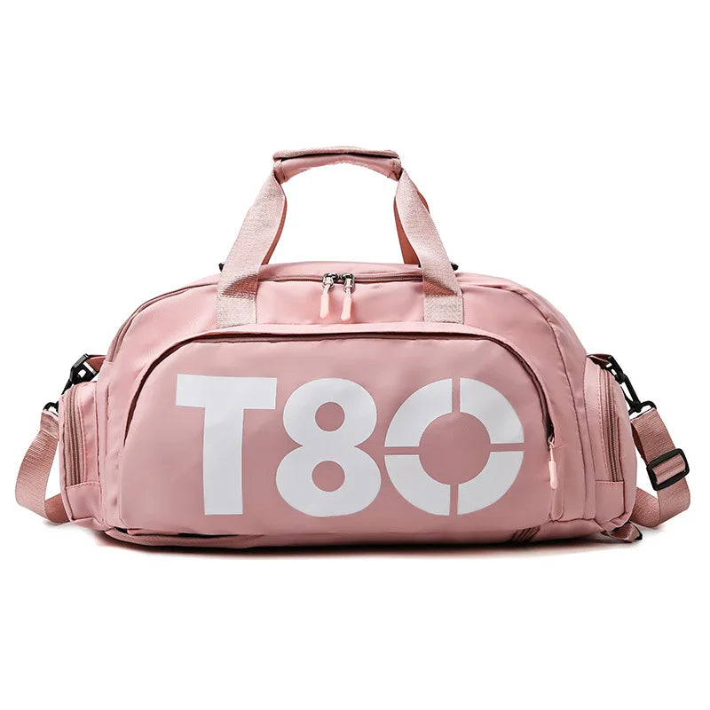 Gym Sports Backpack for Women T80 Hand Bag Fitness Travel Tote Outdoor Female Yoga Shoe Shoulder Duffle Luggage Portable Bag Man