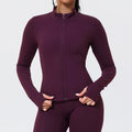 Hearuisavy Running Long Sleeve Sports Jacket Windproof Woman Warm Fitness Tops Gym Slim Fit Pilates Yoga Coat With Zipper Female