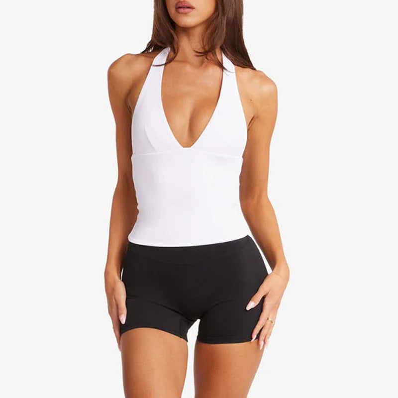 Woman Top Gym Impact Halter Top Clothes Chest Pad Yoga Tank Tops Push-up Sports Bra Fitness Workout Activewear Casual Vest