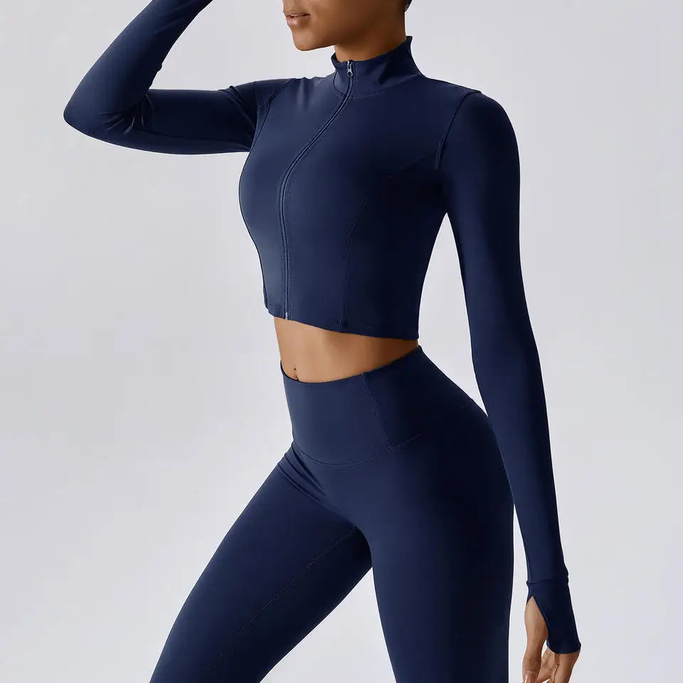 Custom LOGO Fitness Clothes Hip Lift Long Sleeve Exercise Set Gym Women's 4 Piece Yoga Set Gym Fitness Set