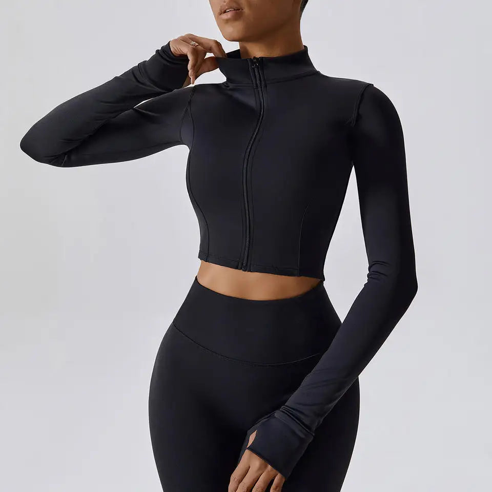 Custom LOGO Fitness Clothes Hip Lift Long Sleeve Exercise Set Gym Women's 4 Piece Yoga Set Gym Fitness Set